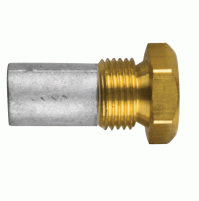 Pencil Anode For Engine cooler for Serie Yanmar Complete with brass plug - ZINC + BRASS - Original code 120650-18540 - 163100 - 18460 - 01320T - Tecnoseal 